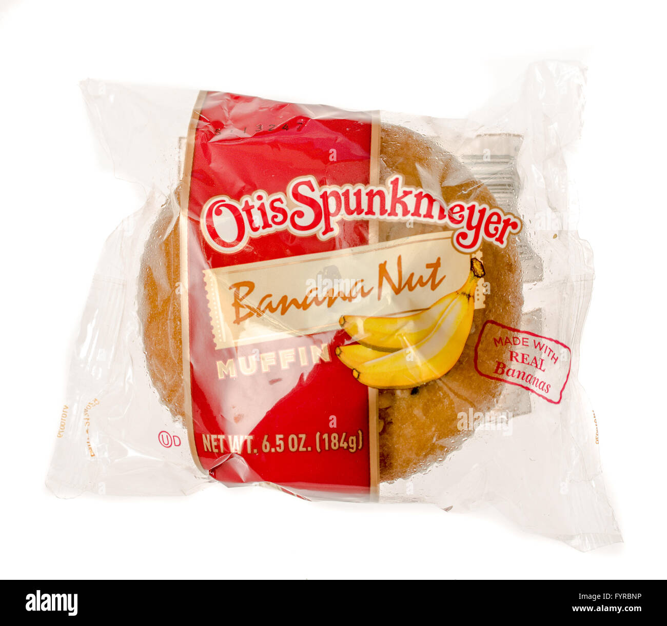 Winneconne, WI 3 Nov 2015 Package of an Otis Spunkmeyer banana nut