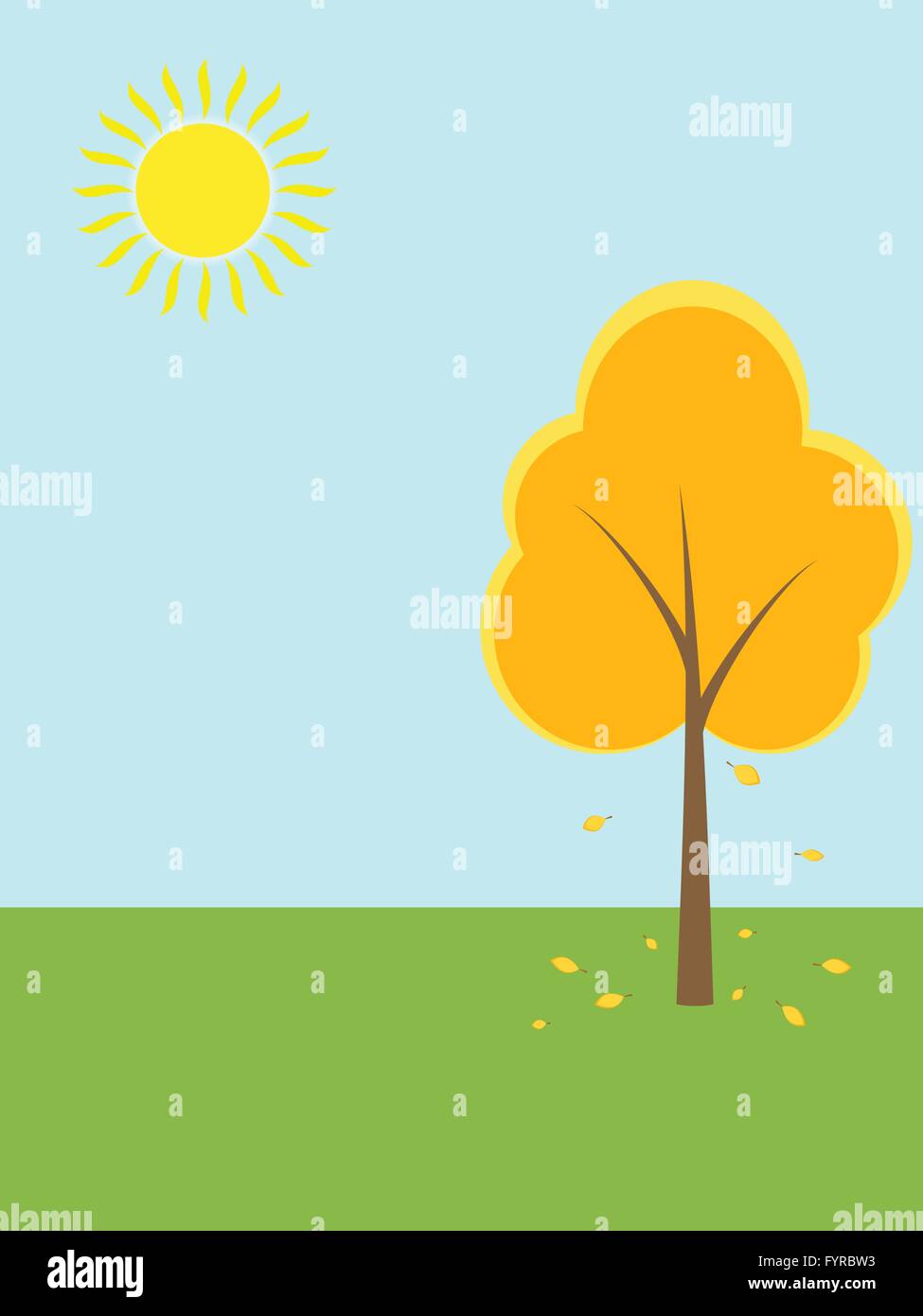 Autumn tree illustration Stock Vector Image & Art - Alamy