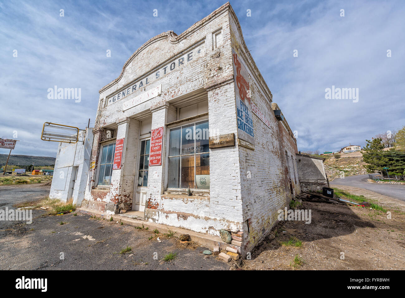General store of Eureka a former mining town on US Route 50 in Nevada