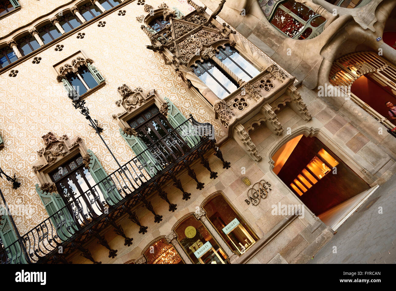 Casa Amatller is a building in the Modernisme style in Barcelona, designed by Josep Puig i Cadafalch. Barcelona, Catalonia Stock Photo