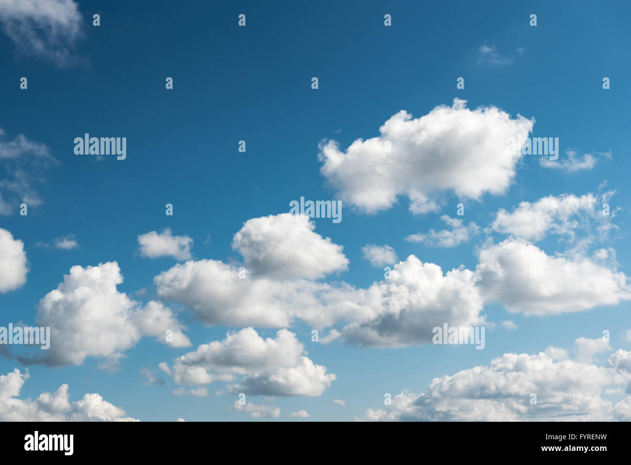 blue sky background with tiny clouds Stock Photo Alamy