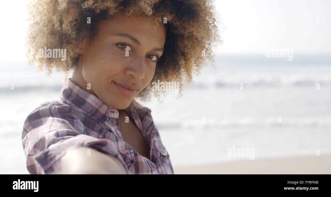 Caribbean black woman beach hi-res stock photography and images - Alamy