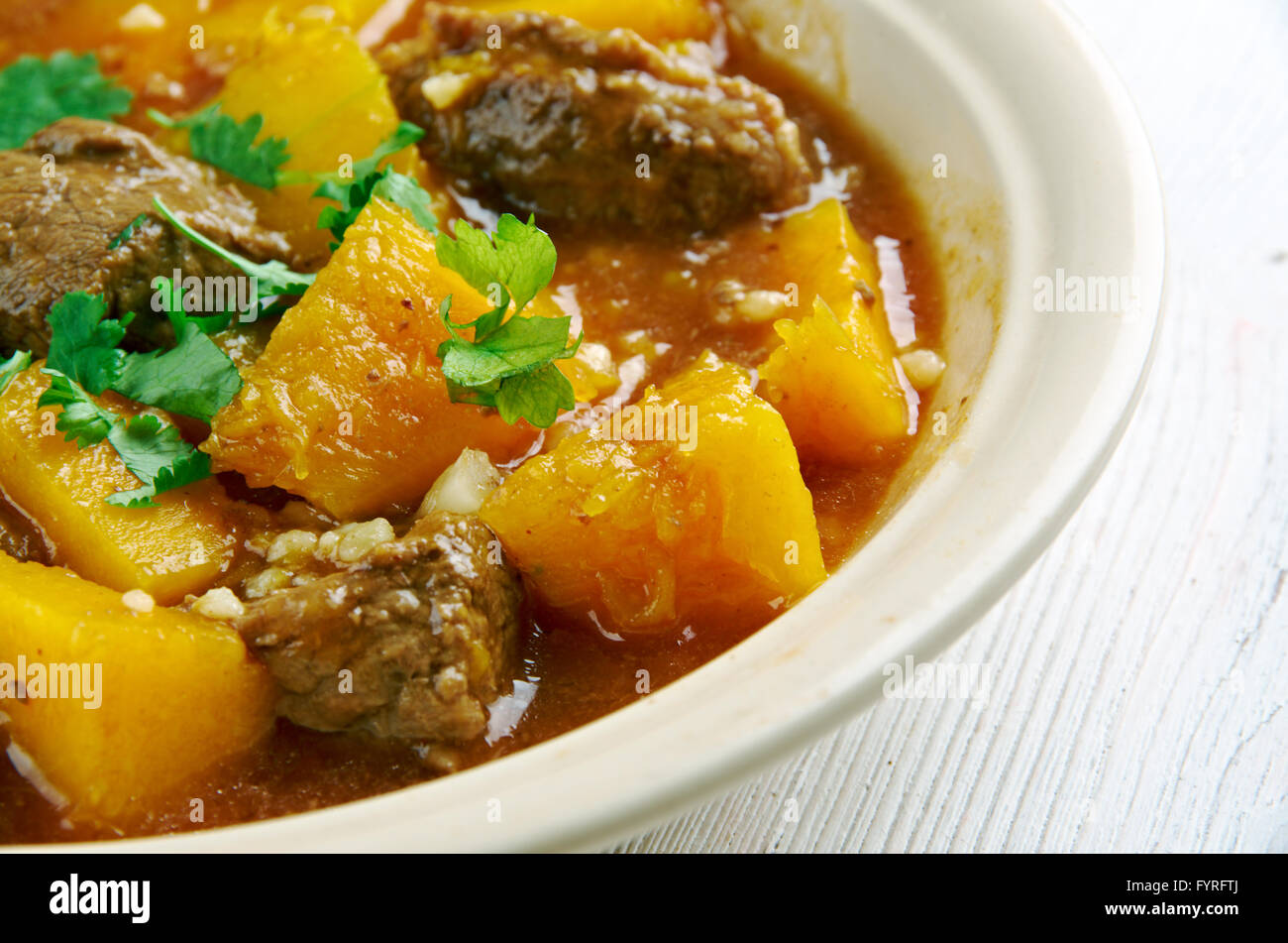 Beef Squash Stew Stock Photo Alamy