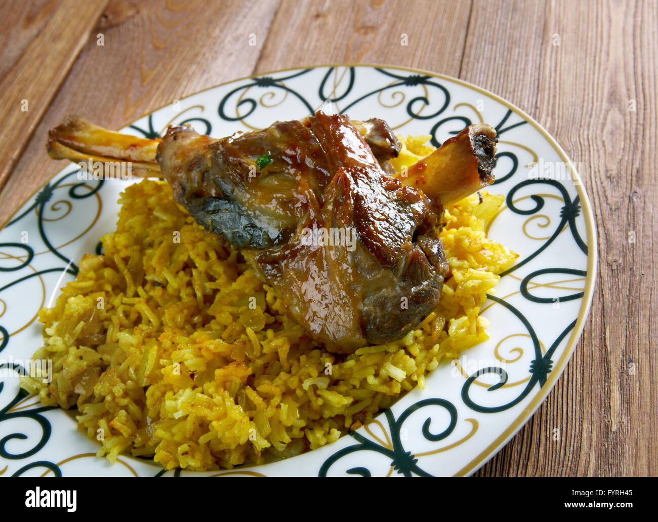 Indianspiced leg of lamb Stock Photo Alamy