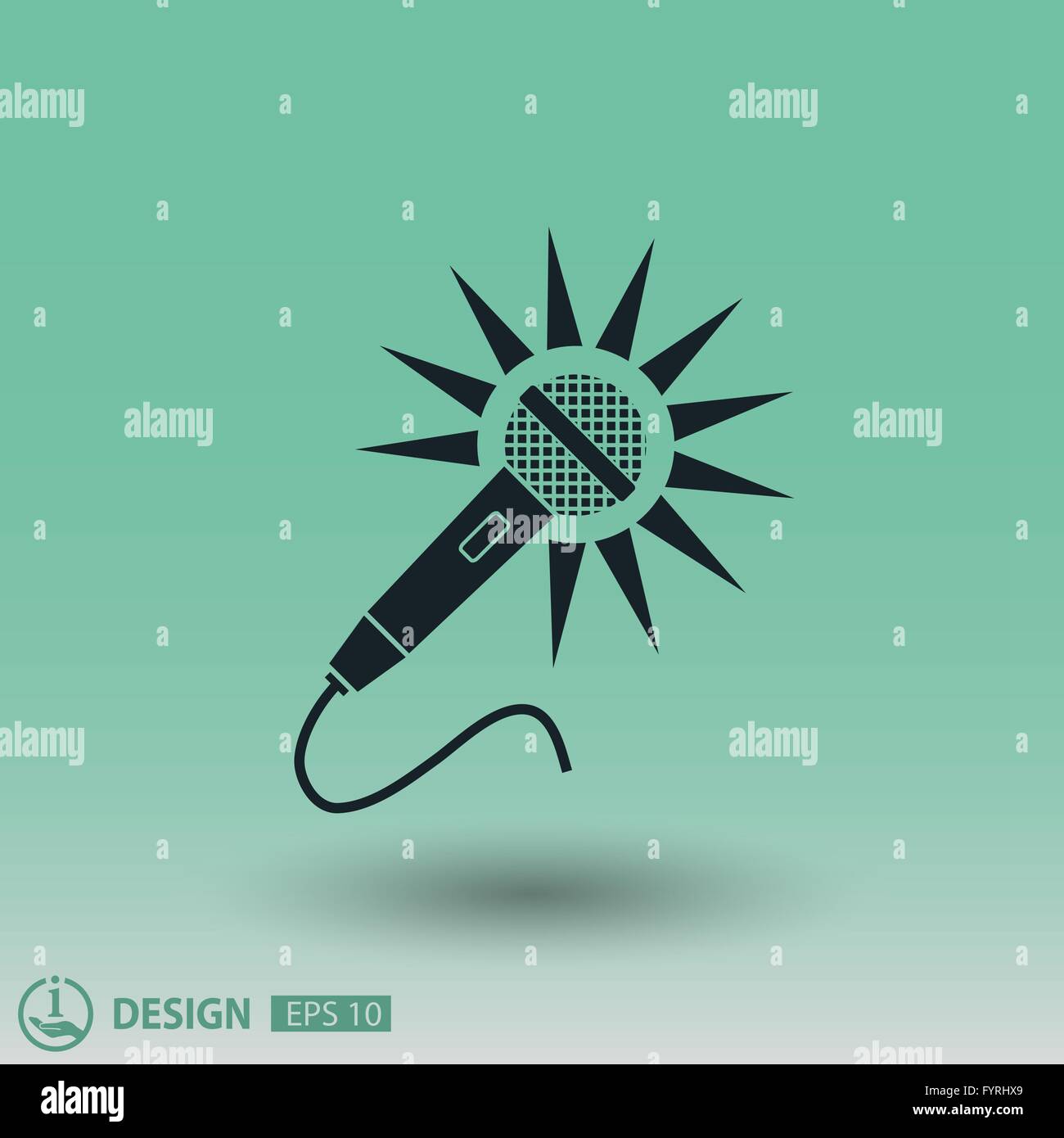 Microphone icon. Vector concept illustration for design. Eps 10 Stock ...