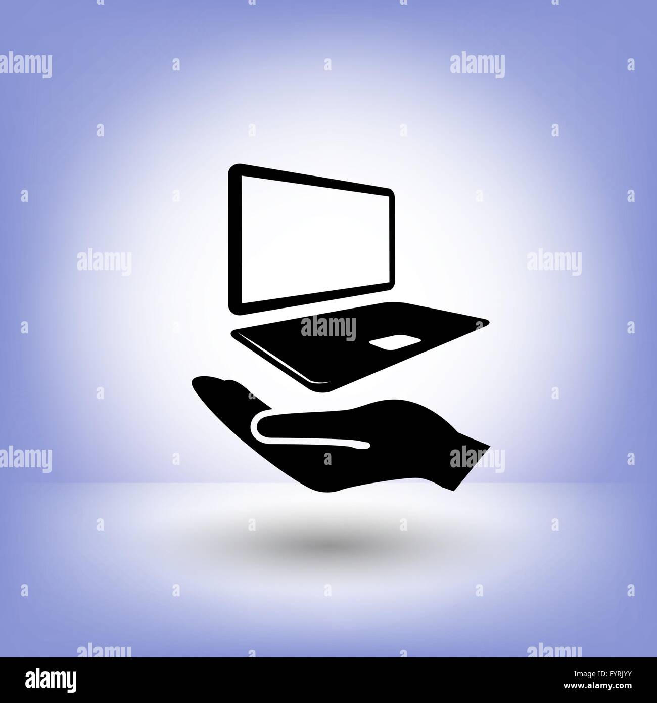 Computer Picograph Pictograph of computer. Vector concept illustration for design. Eps 10 ...