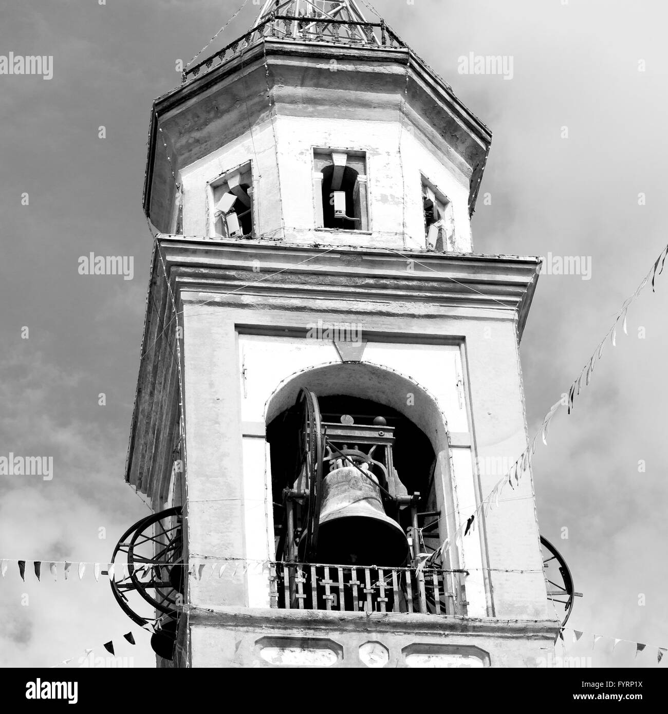 Old bell tower st Black and White Stock Photos & Images - Alamy