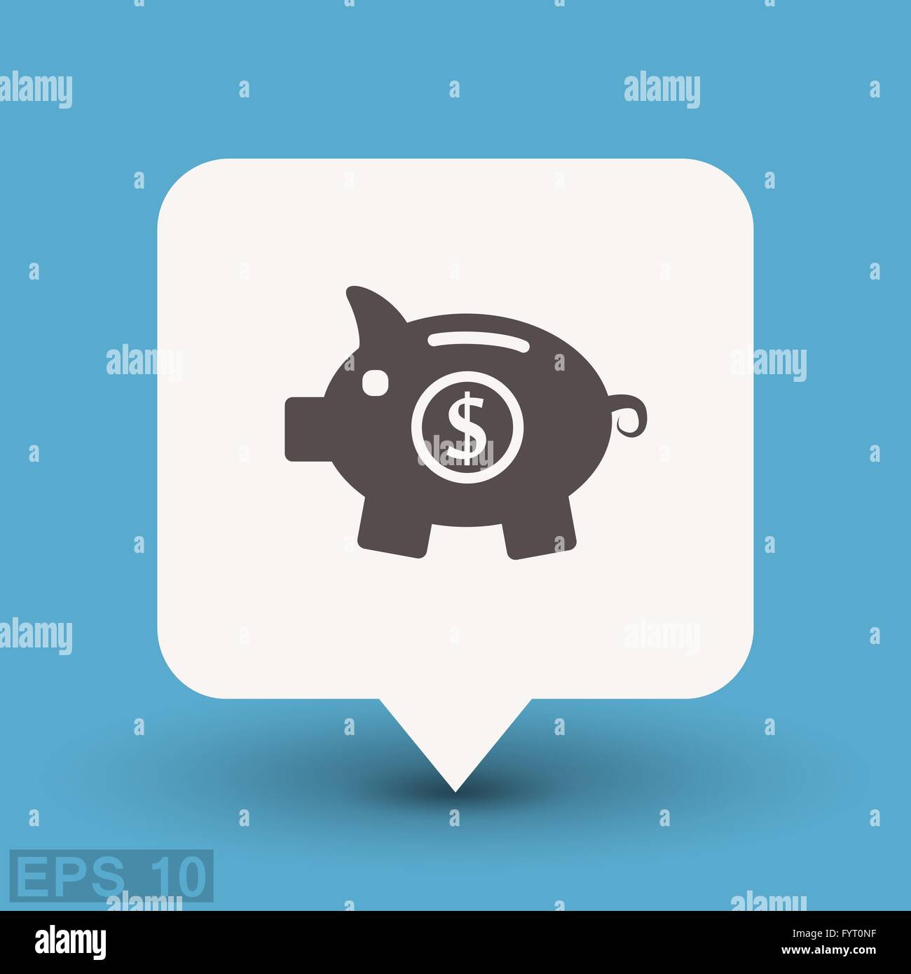 Pictograph of moneybox. Vector concept illustration for design. Eps 10 ...