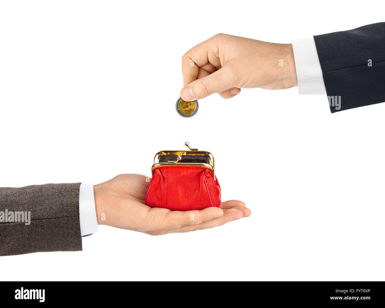 Hands and purse Stock Photo Alamy