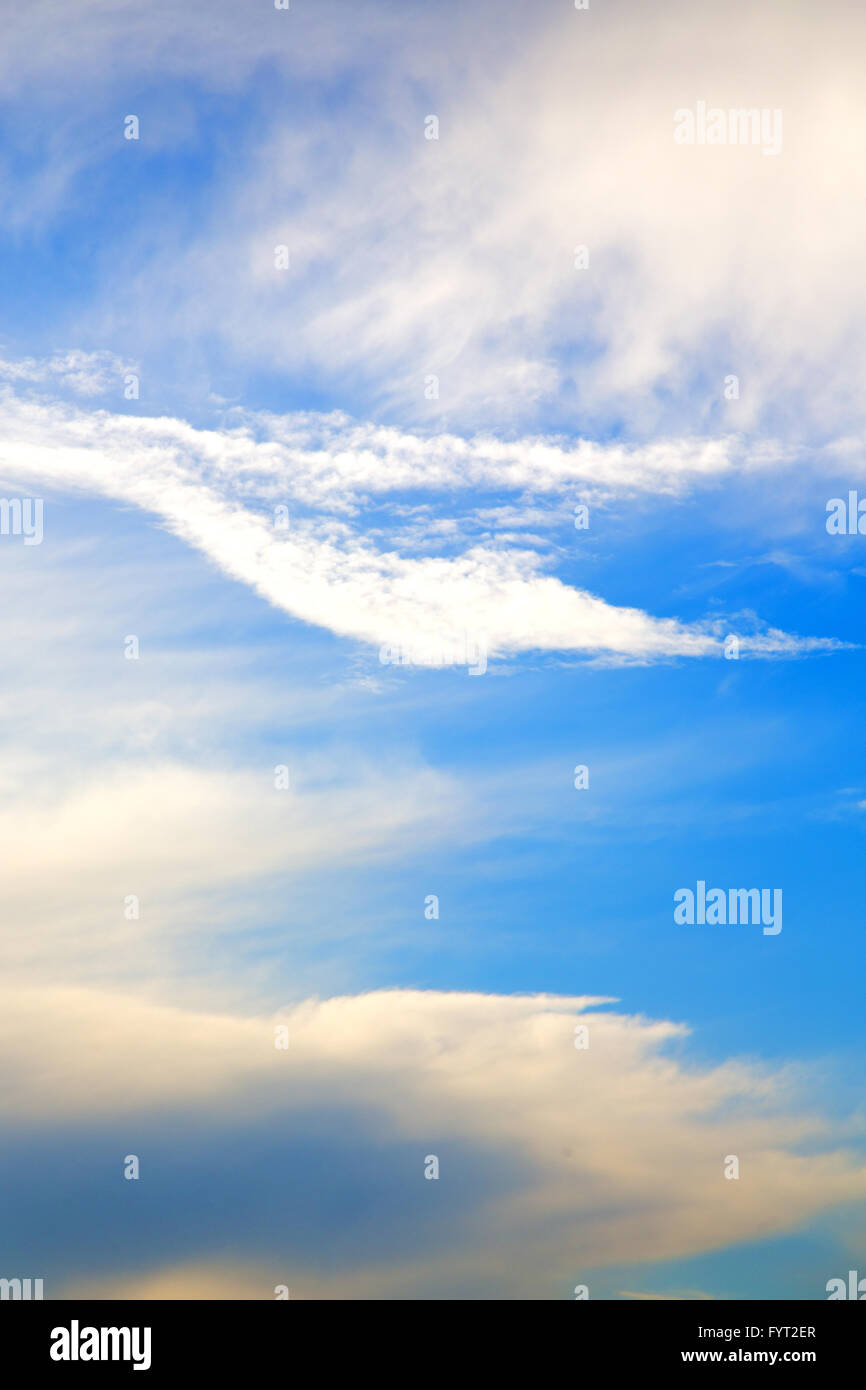 in the blue sky white soft clouds and abstract background Stock Photo ...