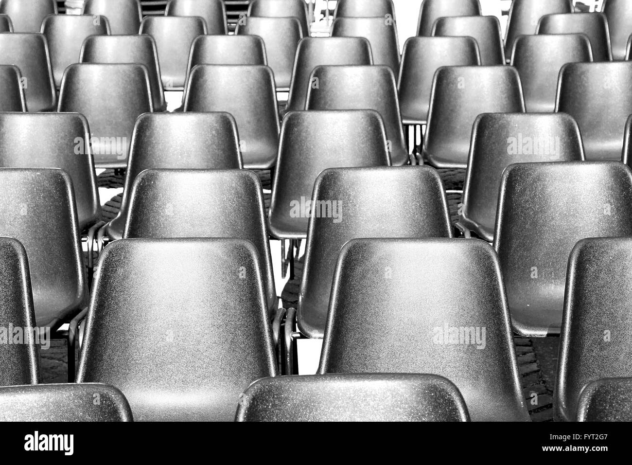 empty seat in italy europe background black  texture Stock Photo