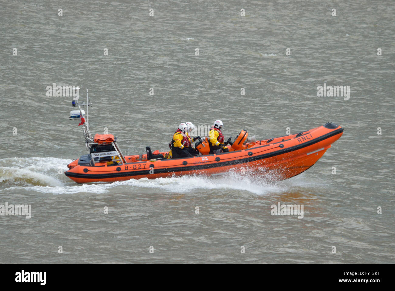 Royal National Lifeboat Institution Atlantic 85-class lifeboat B-827 Olive Laura Deare II assigned to Gravesend lifeboat station Stock Photo
