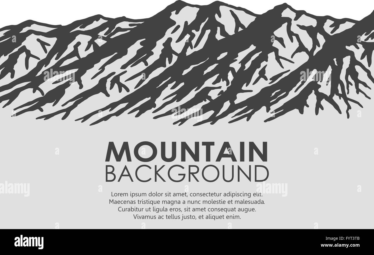 Mountain range isolated on white background Stock Vector Image & Art ...