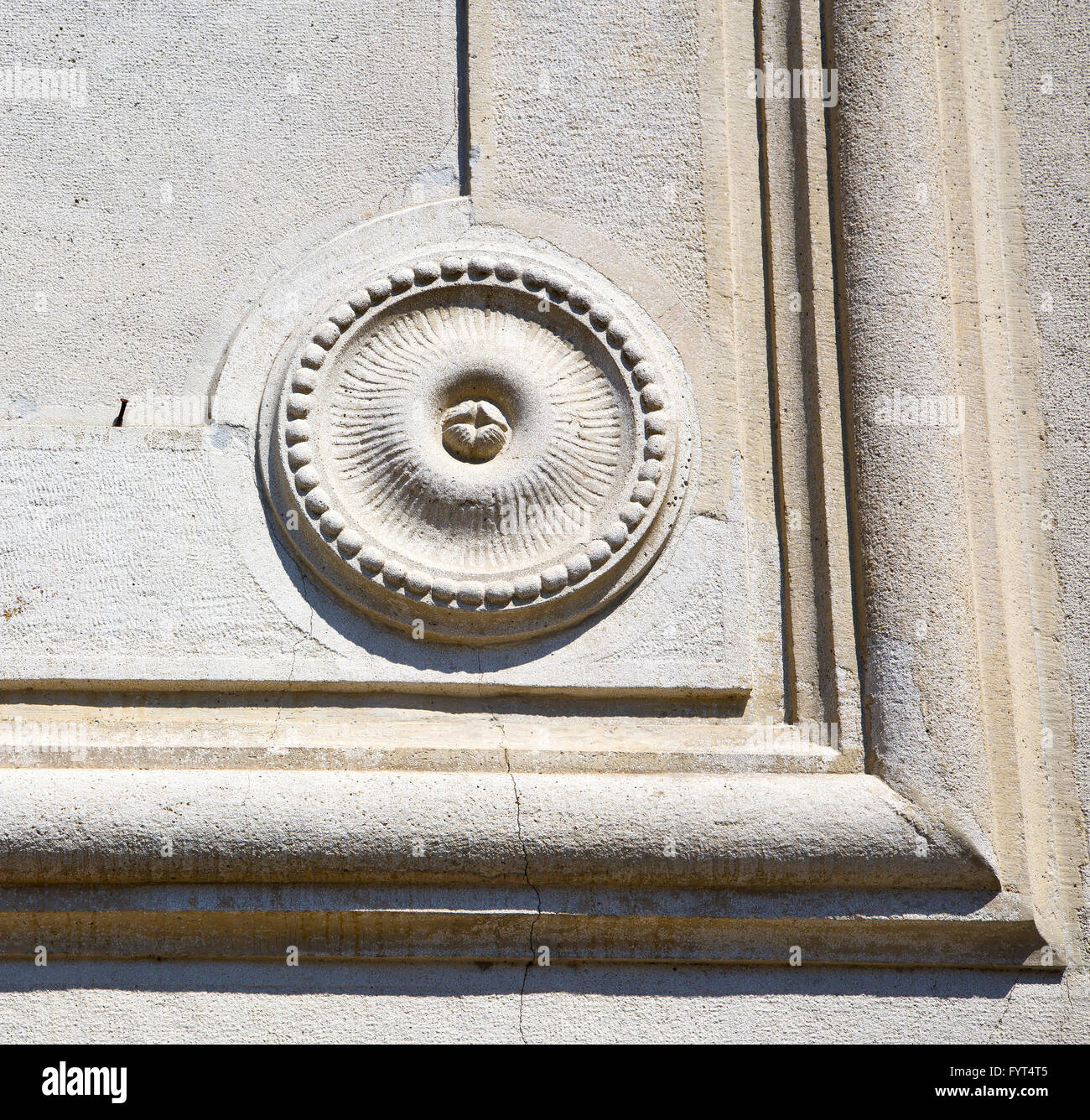 Curch Pattern castronno lombardy italy varese wall of a curch circle pattern Stock ...