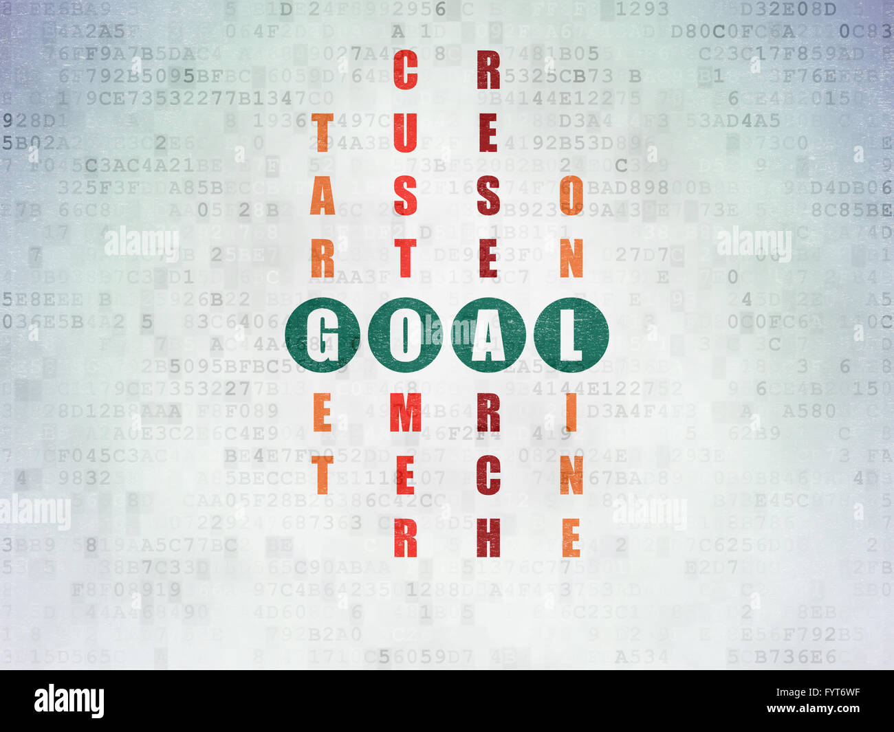 Marketing concept Goal in Crossword Puzzle Stock Photo Alamy