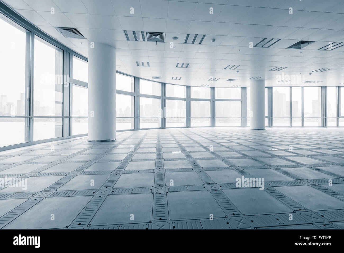 empty office room in modern office buildings Stock Photo