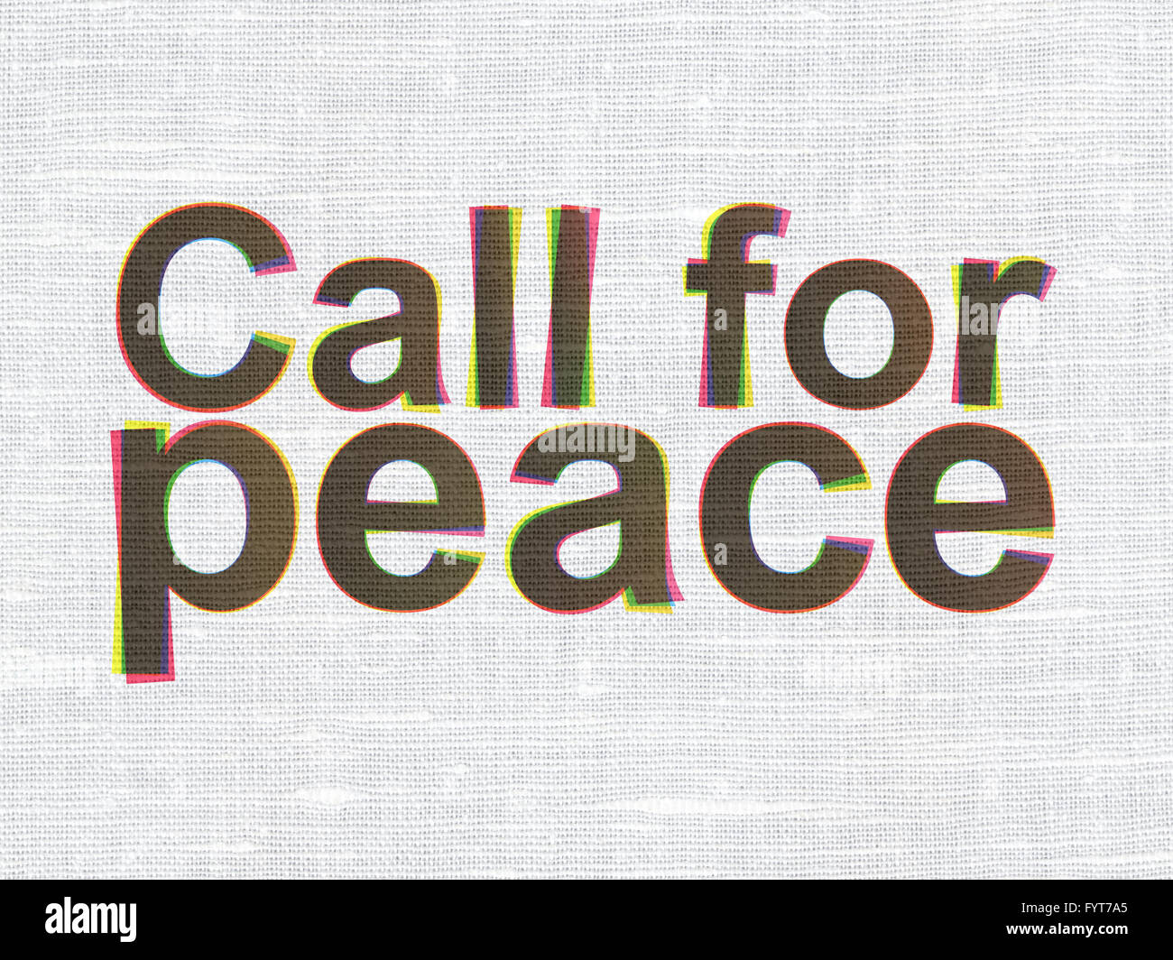 Politics concept Call For Peace on fabric texture background Stock Photo Alamy