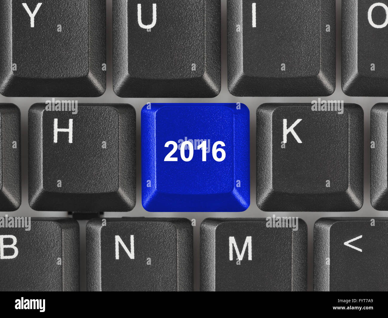 Computer keyboard with 2016 key Stock Photo