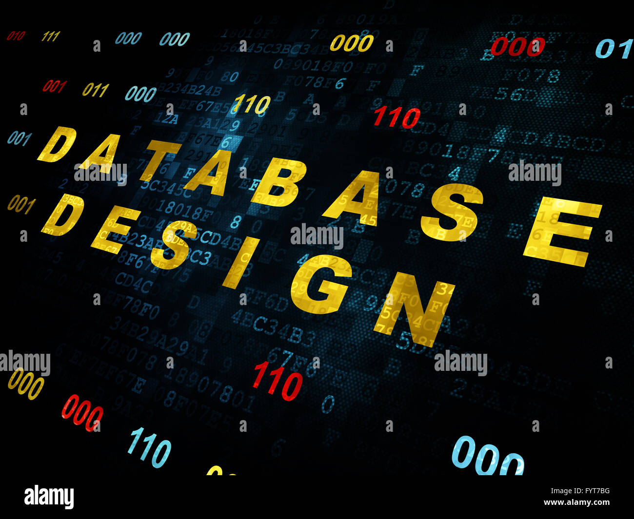 Database concept: Database Design on Digital background Stock Photo - Alamy