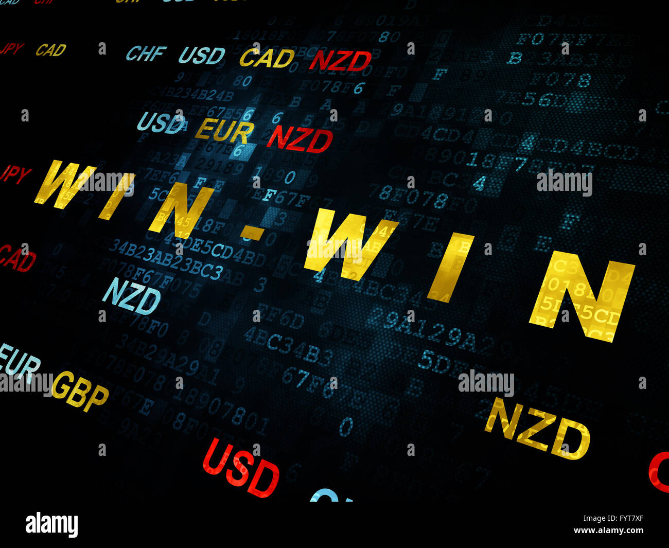 Finance concept: Win-Win on Digital background Stock Photo - Alamy