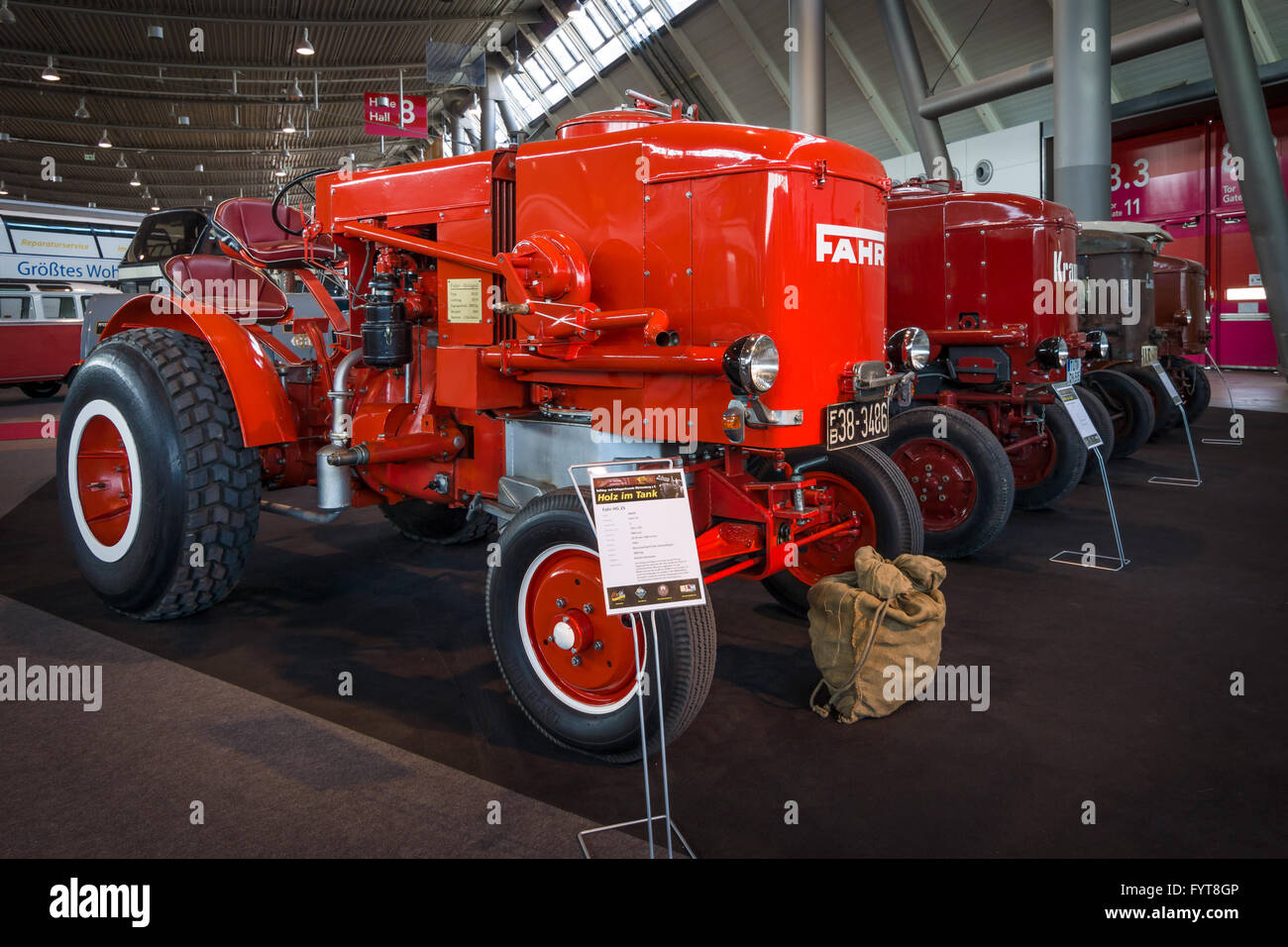 The tractor Fahr HG25 Holzgas (wood gas generator), 1943. Stock Photo
