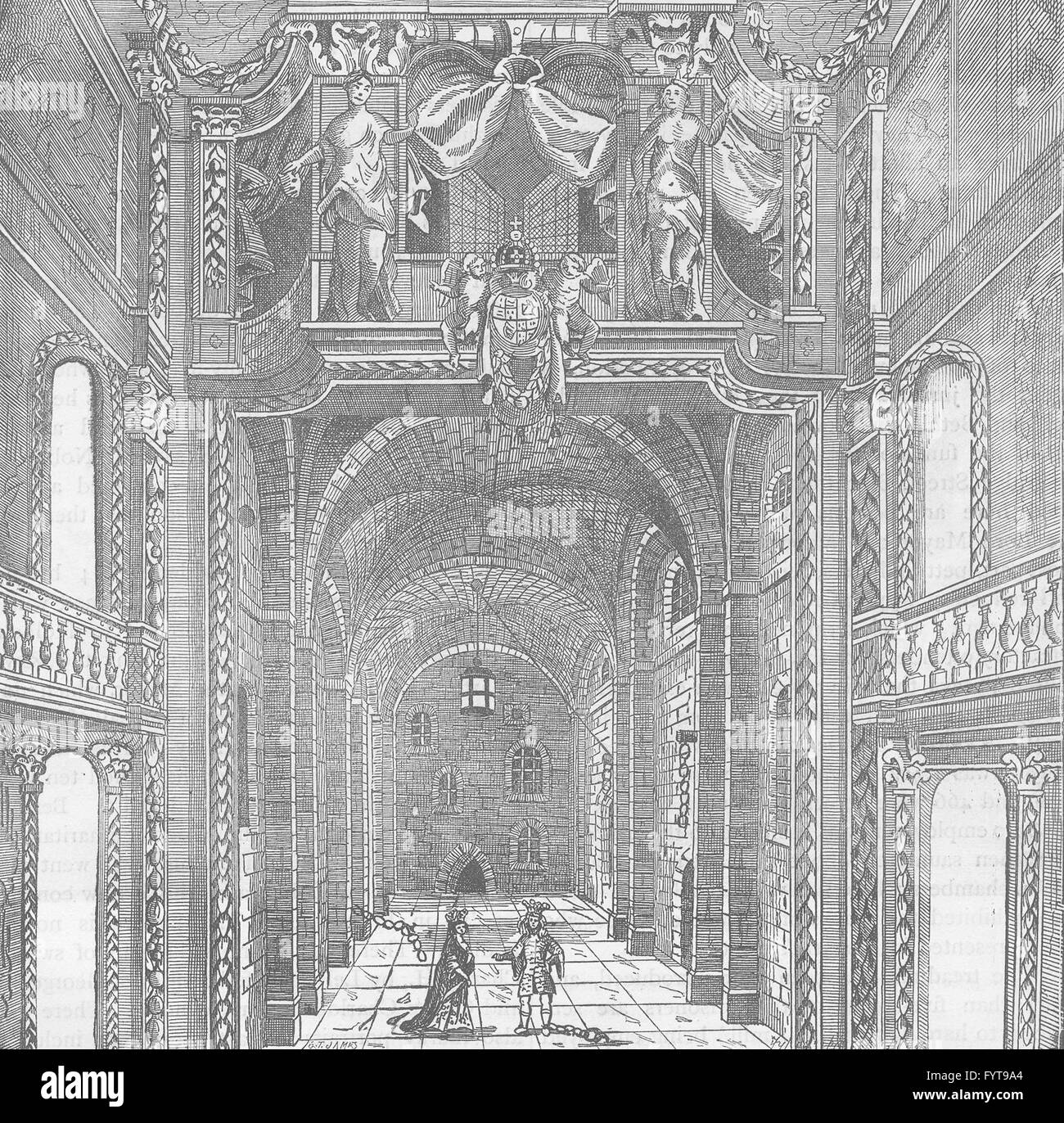 WHITEFRIARS: Duke's Theatre, from Settle's 'Empress of Morocco'. Interior, c1880 Stock Photo
