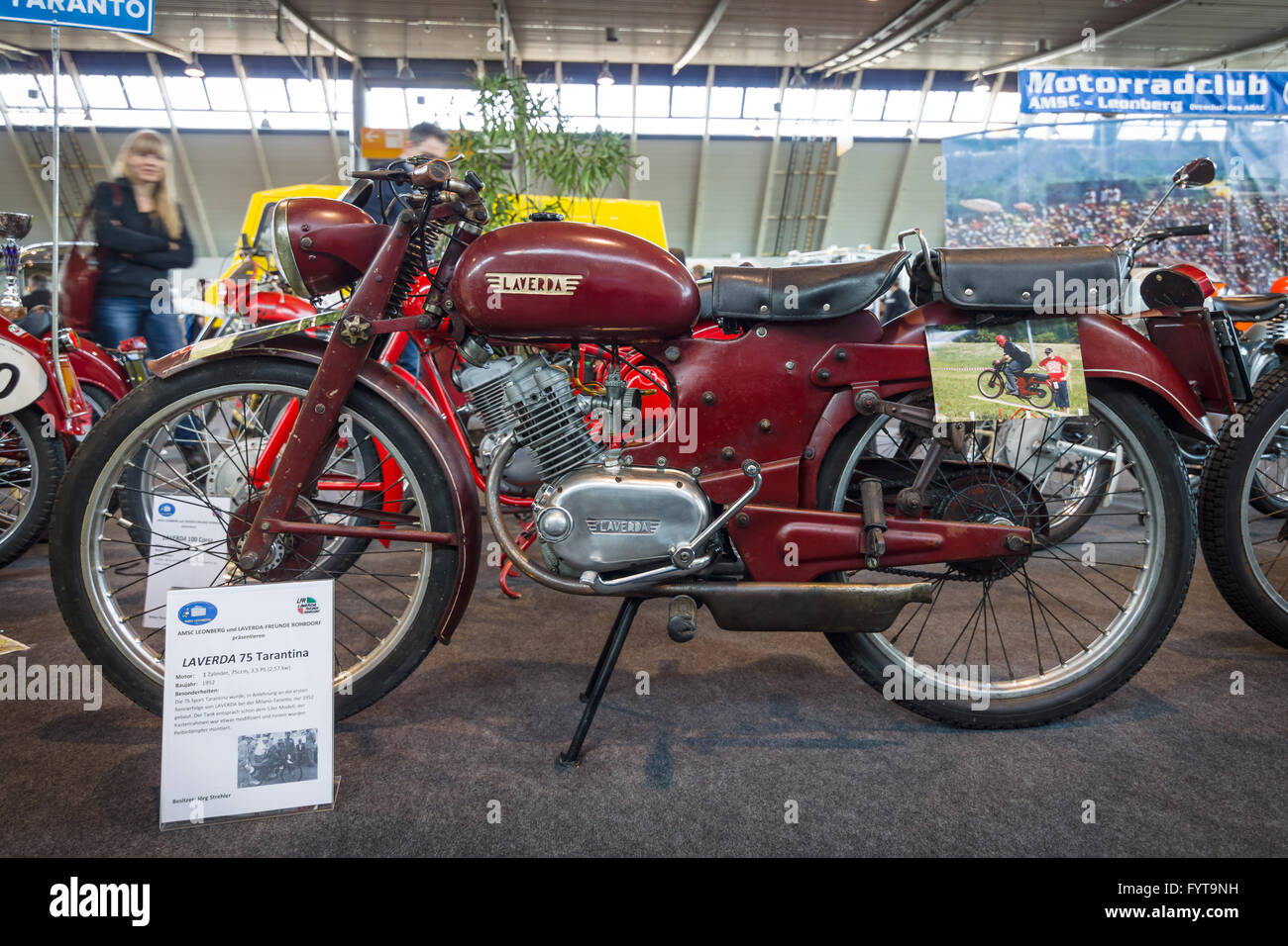 Sport motorcycle Laverda 75 Tarantina, 1952 Stock Photo - Alamy