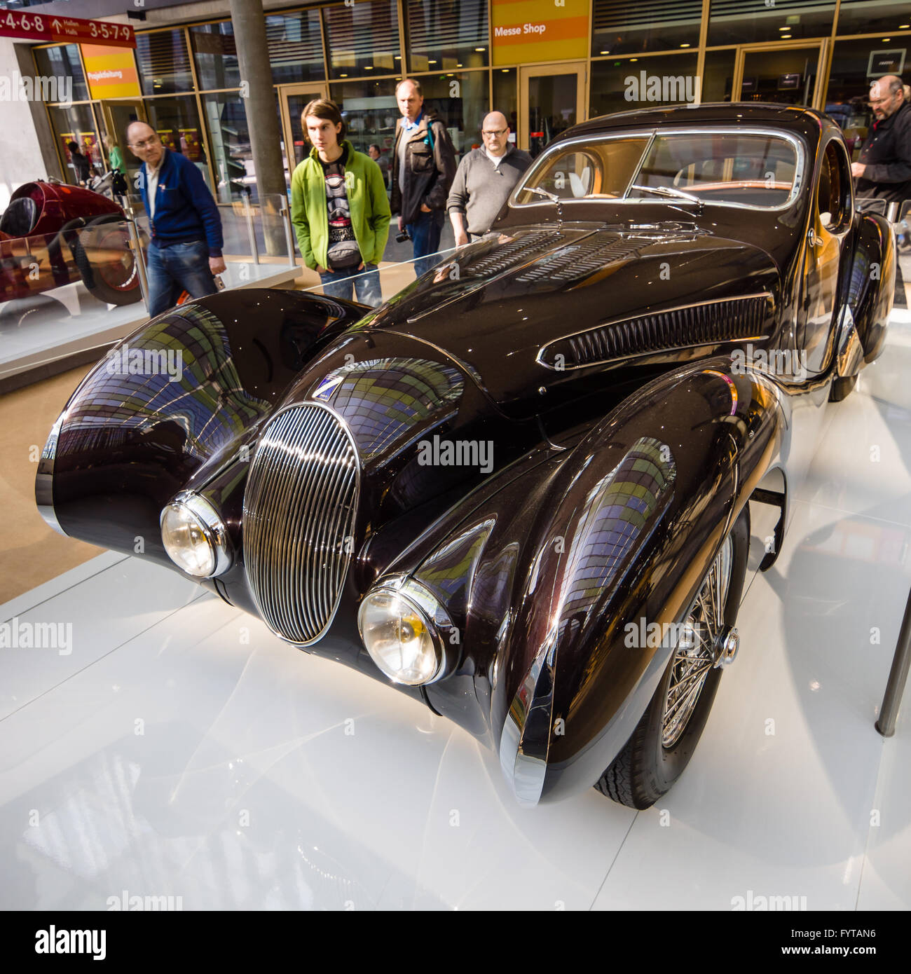 Vintage car Talbot-Lago T150 SS Teardrop Coupe, 1937. Stock Photo