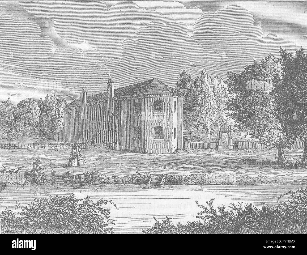 HOLLOWAY Copenhagen House in about 1800. London, antique print c1880