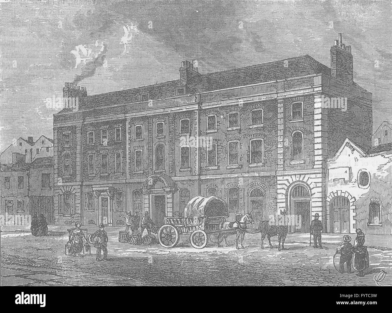KINGSWAY/ALDWYCH: The Theatre in Portugal Street. London, antique print c1880 Stock Photo