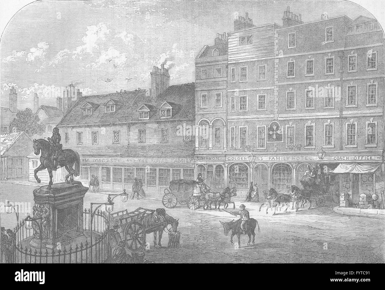 CHARING CROSS Charing Cross from Northumberland House in 1750. London