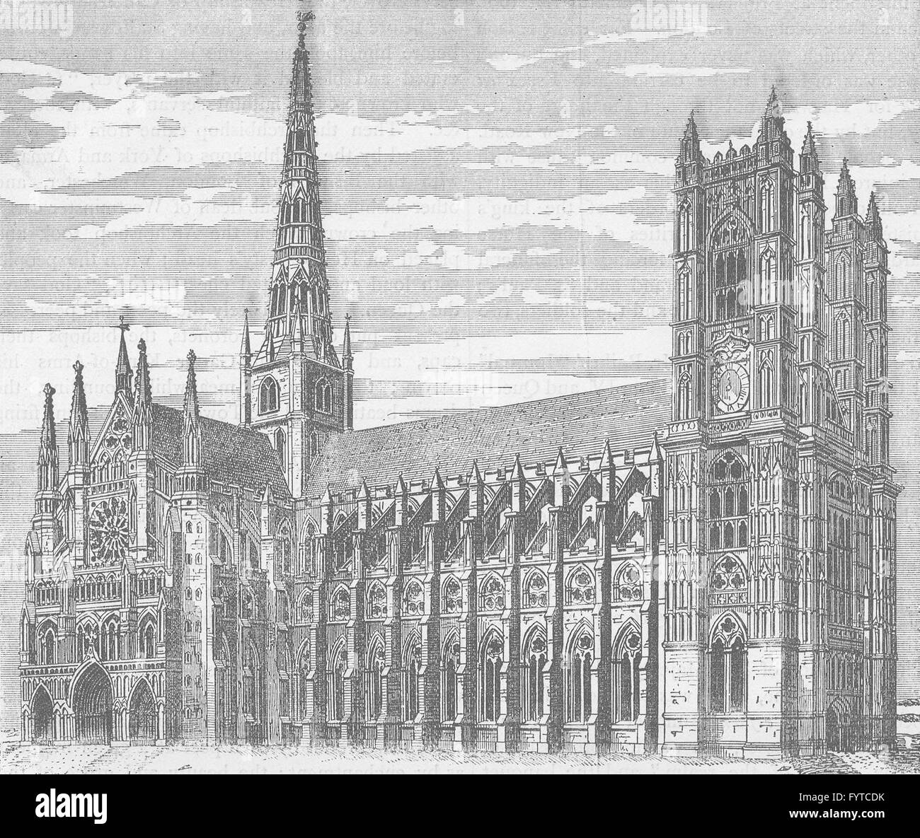 Westminster Abbey Sir Christopher Wren S Design To Complete The Stock Photo Alamy