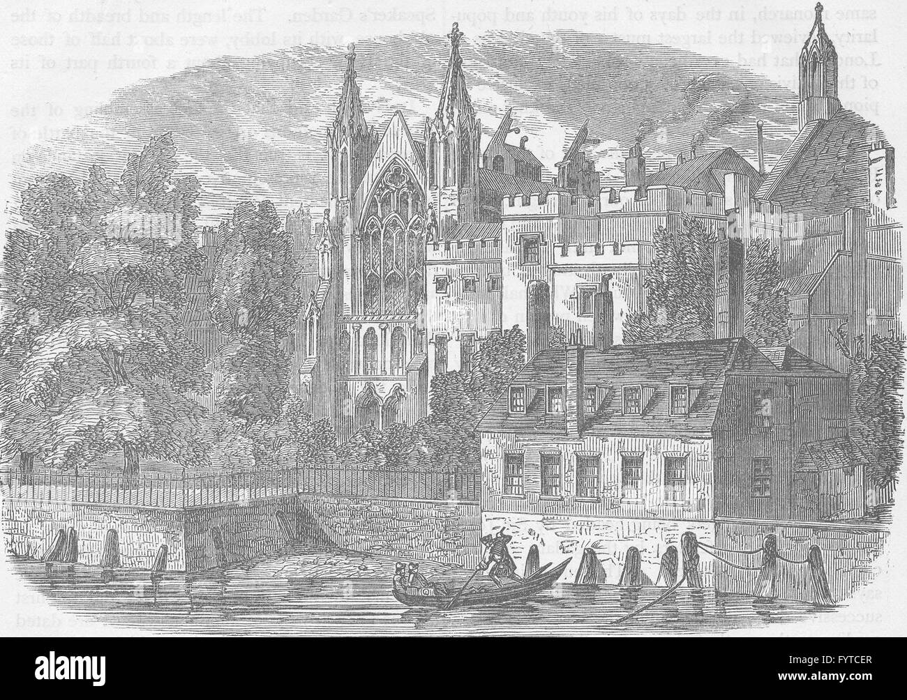 ROYAL PALACE OF WESTMINSTER The Speaker's House from the river, in