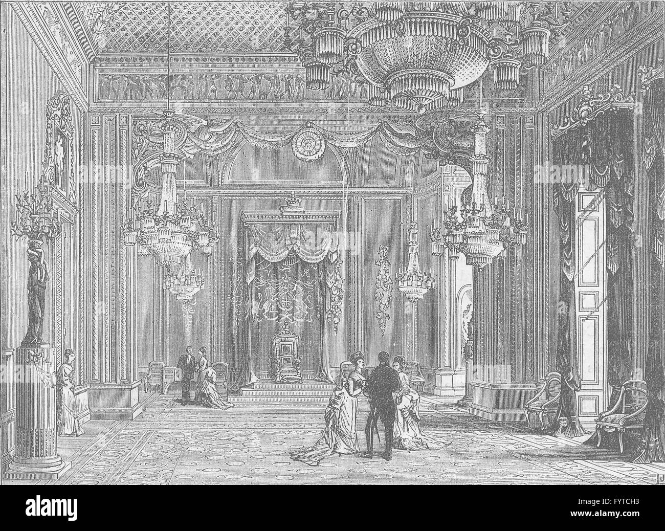 Buckingham palace throne room Black and White Stock Photos & Images - Alamy