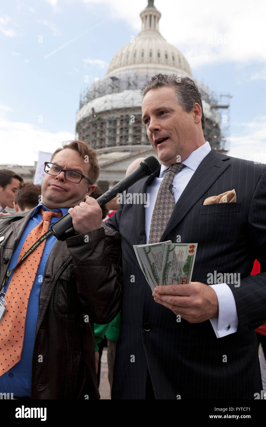 Man playing a Washington Lobbyist at a political rally Washington, DC USA Stock Photo Alamy