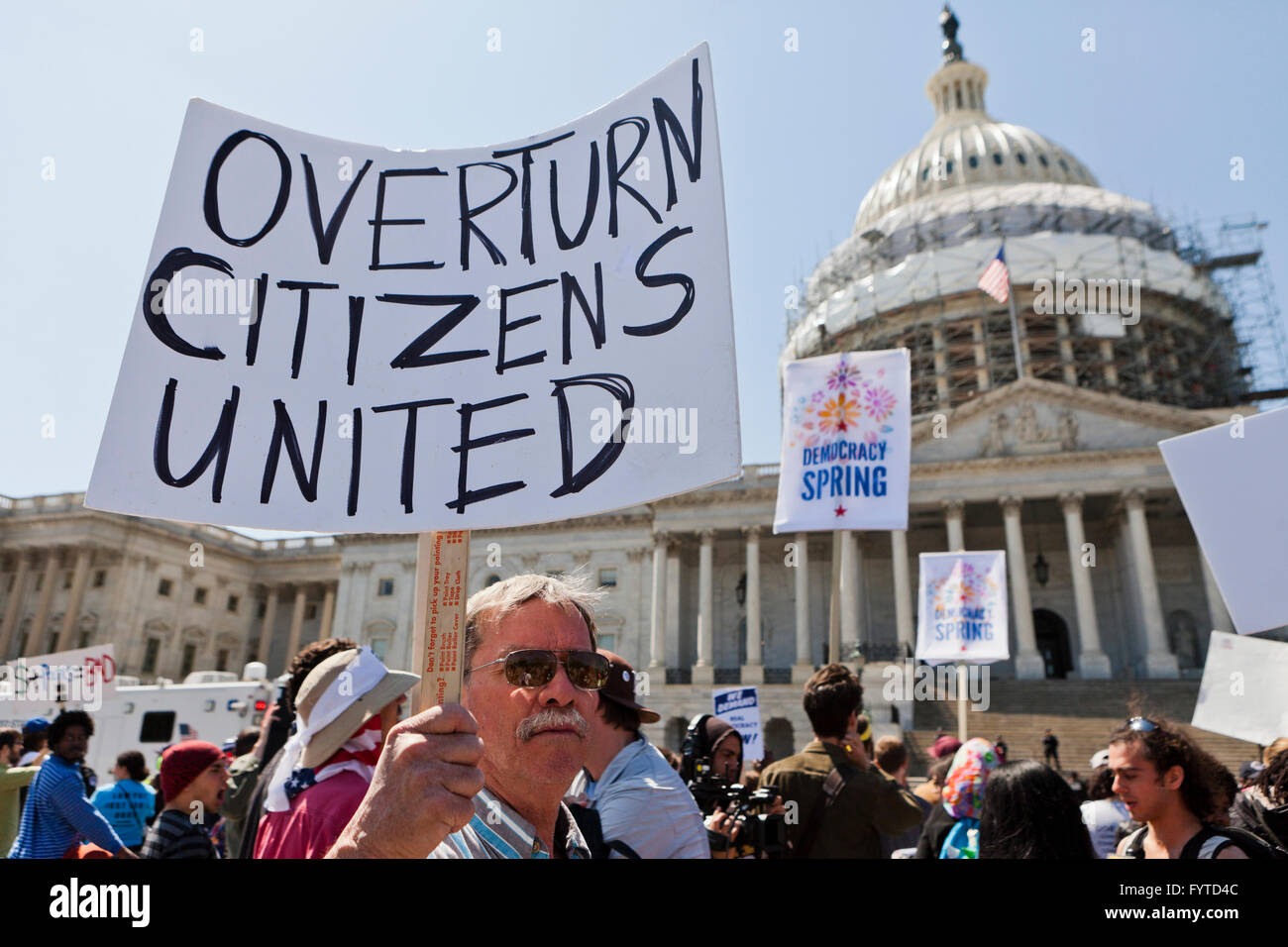 Anti-Citizens United Supreme Court decision protesters - Washington, DC USA Stock Photo