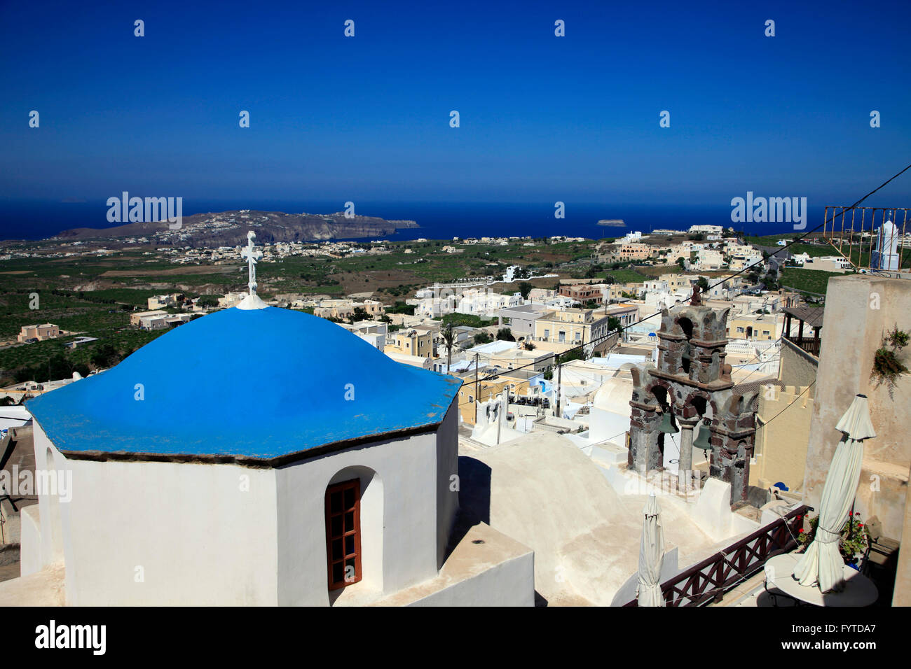 Pyrgos village, Santorini, Greece Stock Photo Alamy