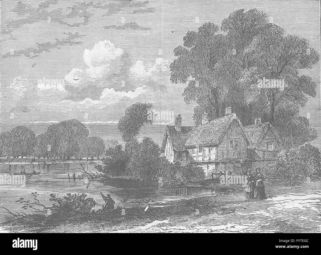 HYDE PARK The Cake House. London, antique print c1880 Stock Photo Alamy