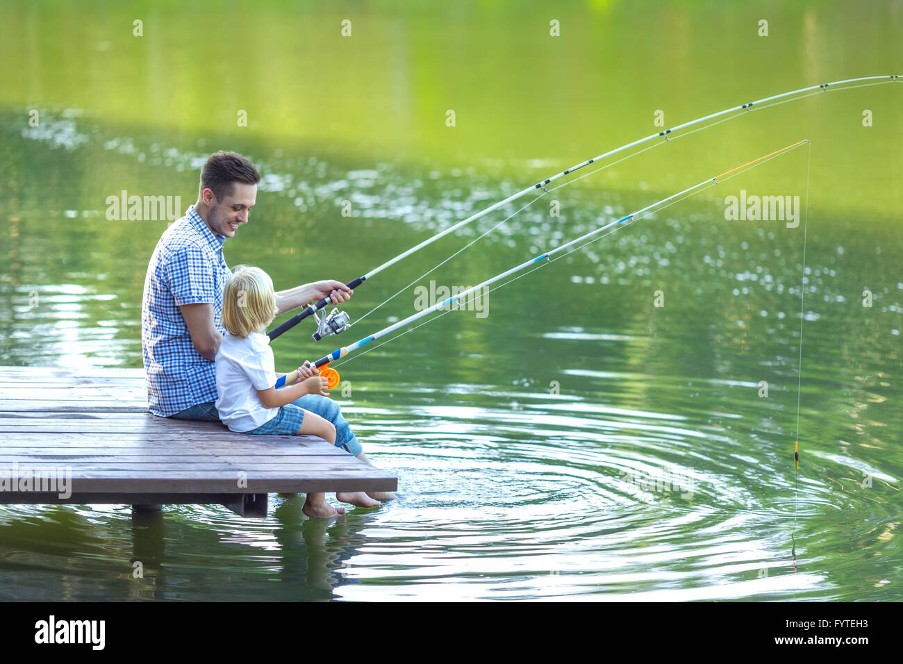 Teaching fishing lake hi-res stock photography and images - Alamy