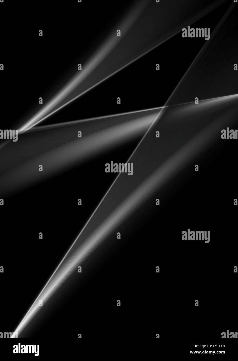 Dark abstract monochrome smooth lines background Stock Photo