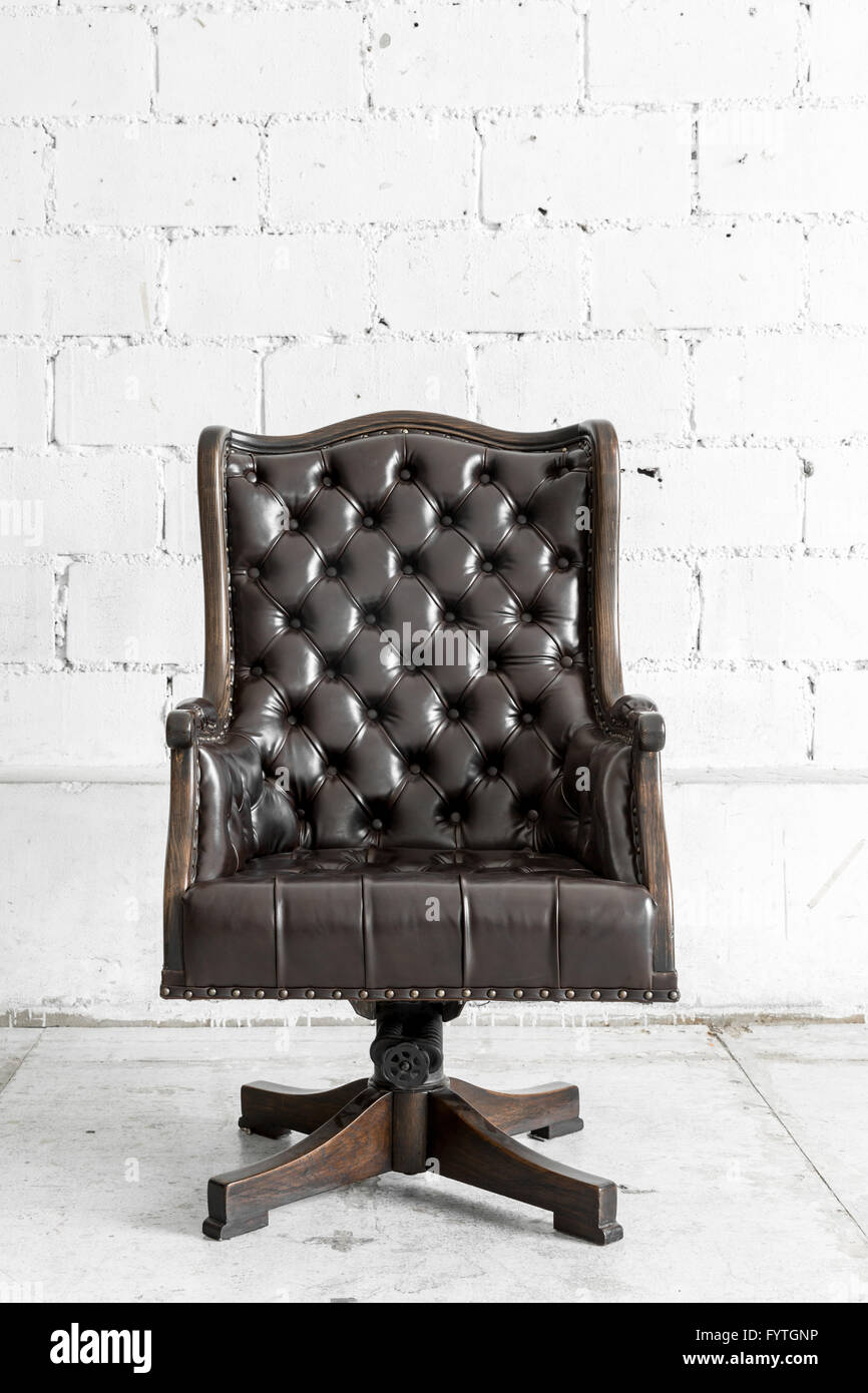 Black Chair in vintage room Stock Photo Alamy