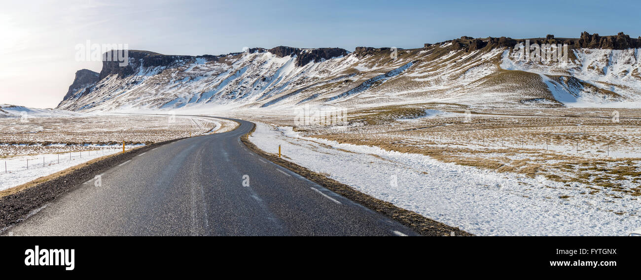 Road Winter Mountain Iceland Stock Photo - Alamy