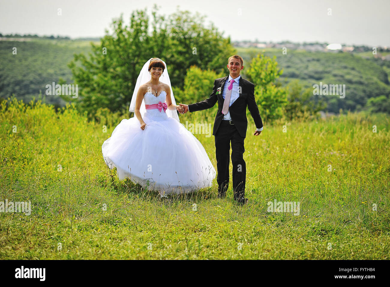 wedding couple in love at their happy day Stock Photo - Alamy