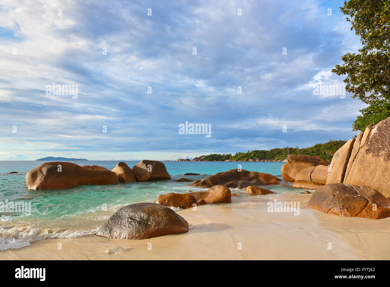 Beach Anse Lazio - Seychelles Stock Photo