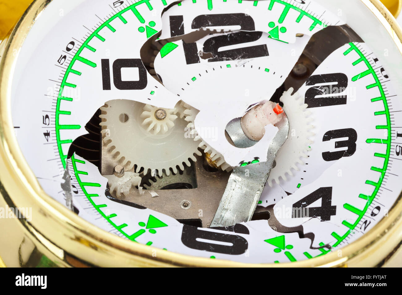 Broken alarm clock Stock Photo Alamy