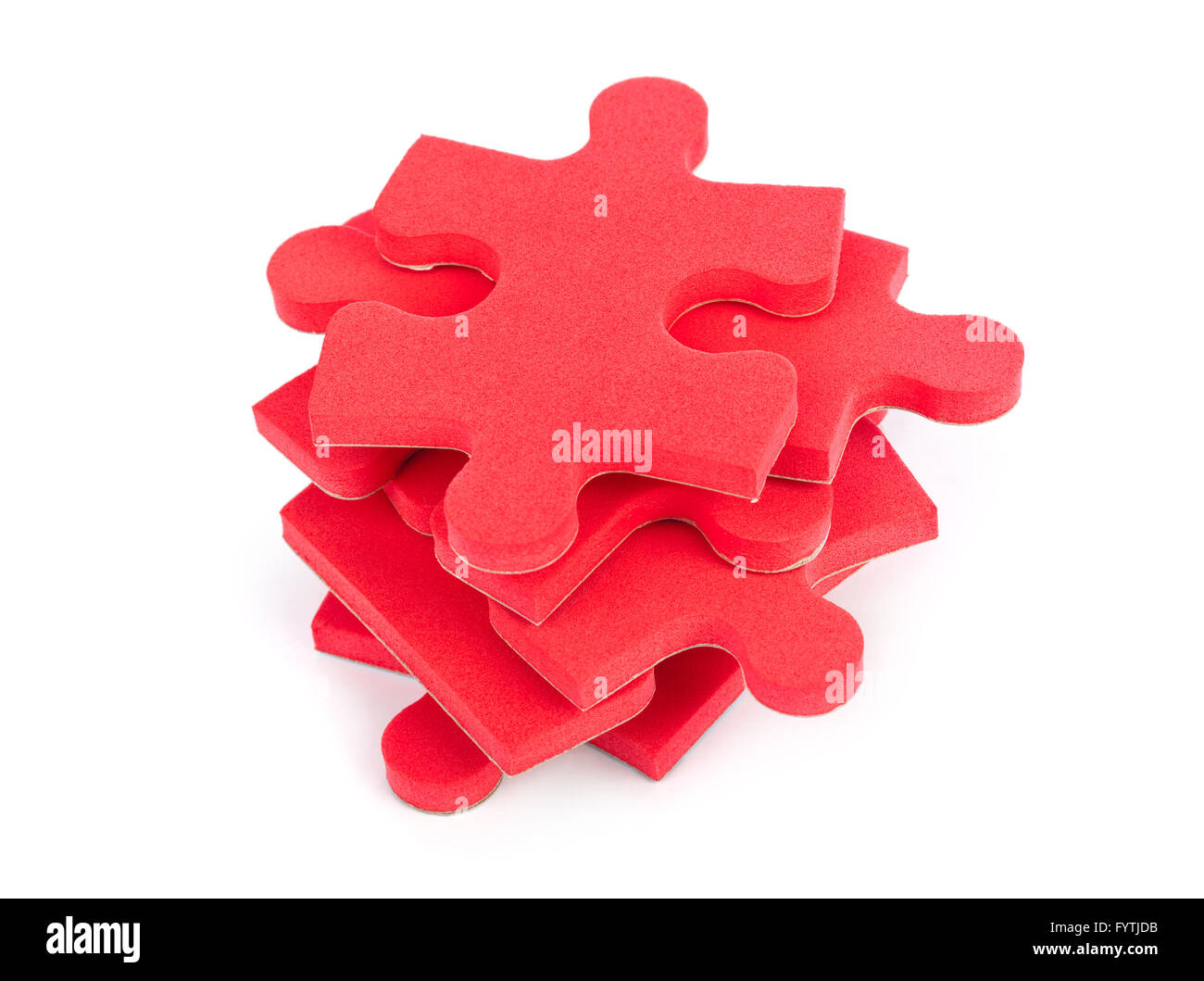 Stack of puzzle pieces Stock Photo Alamy