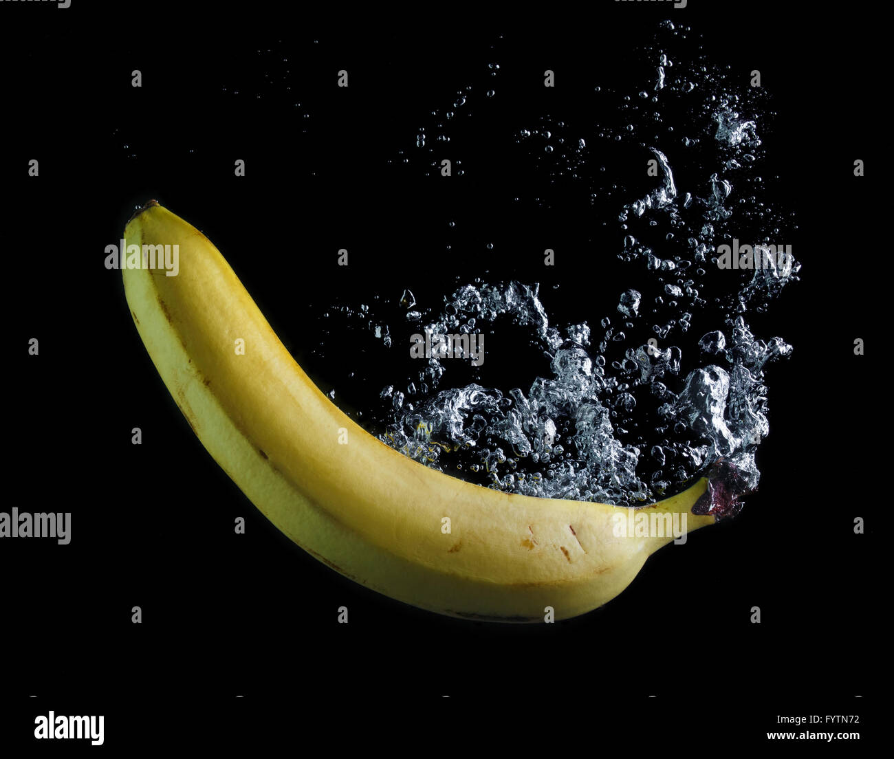 Banana in water Stock Photo Alamy