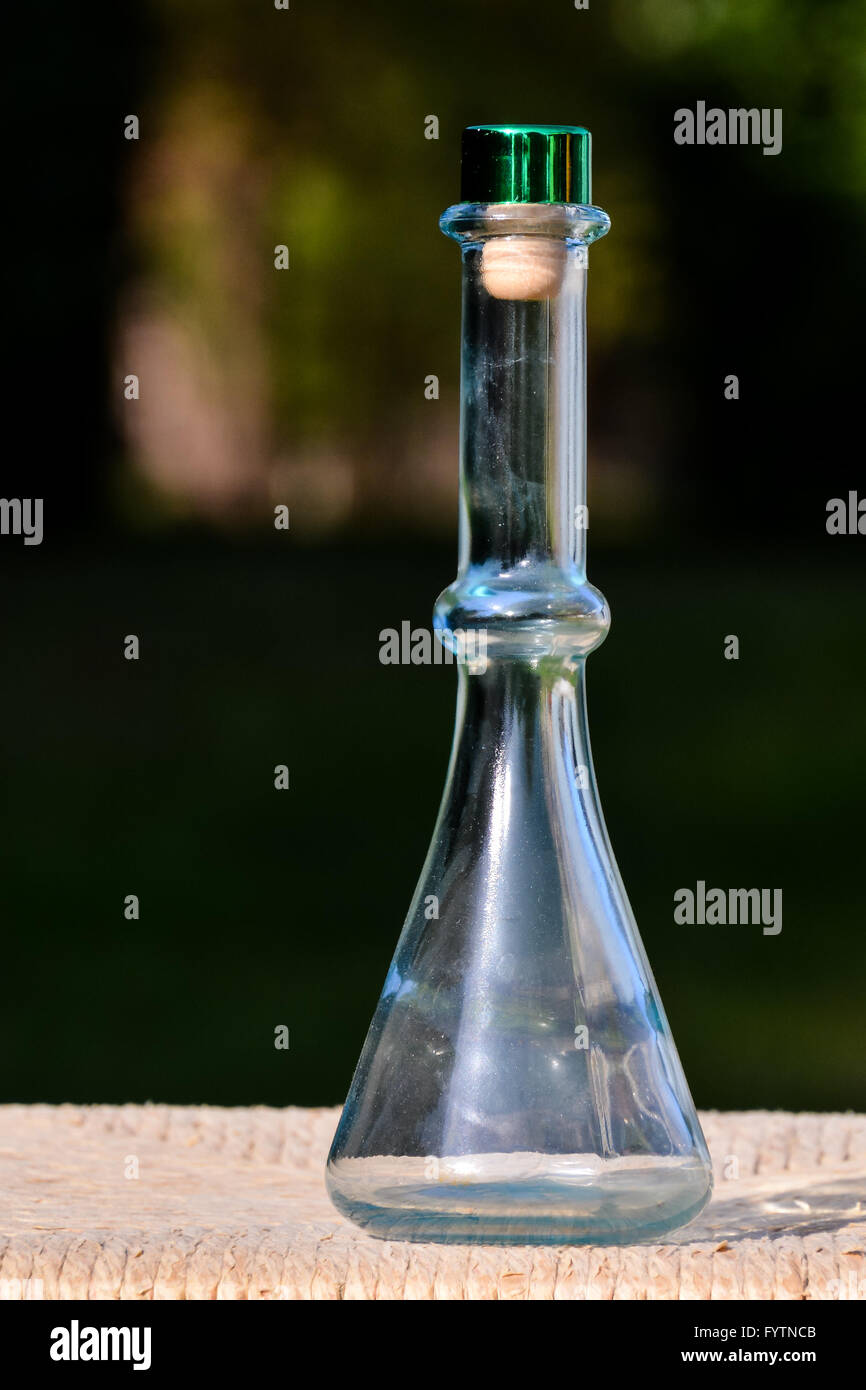 Vintage Old Fashioned Glass Bottle Stock Photo Alamy