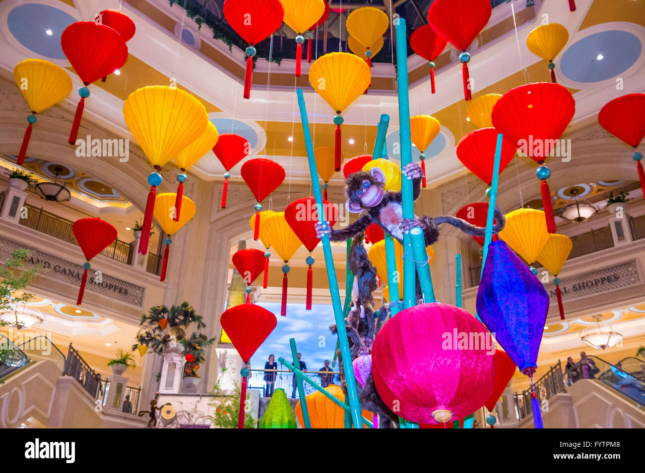 Chinese new year decorations at the Venetian hotel & Casino in Las