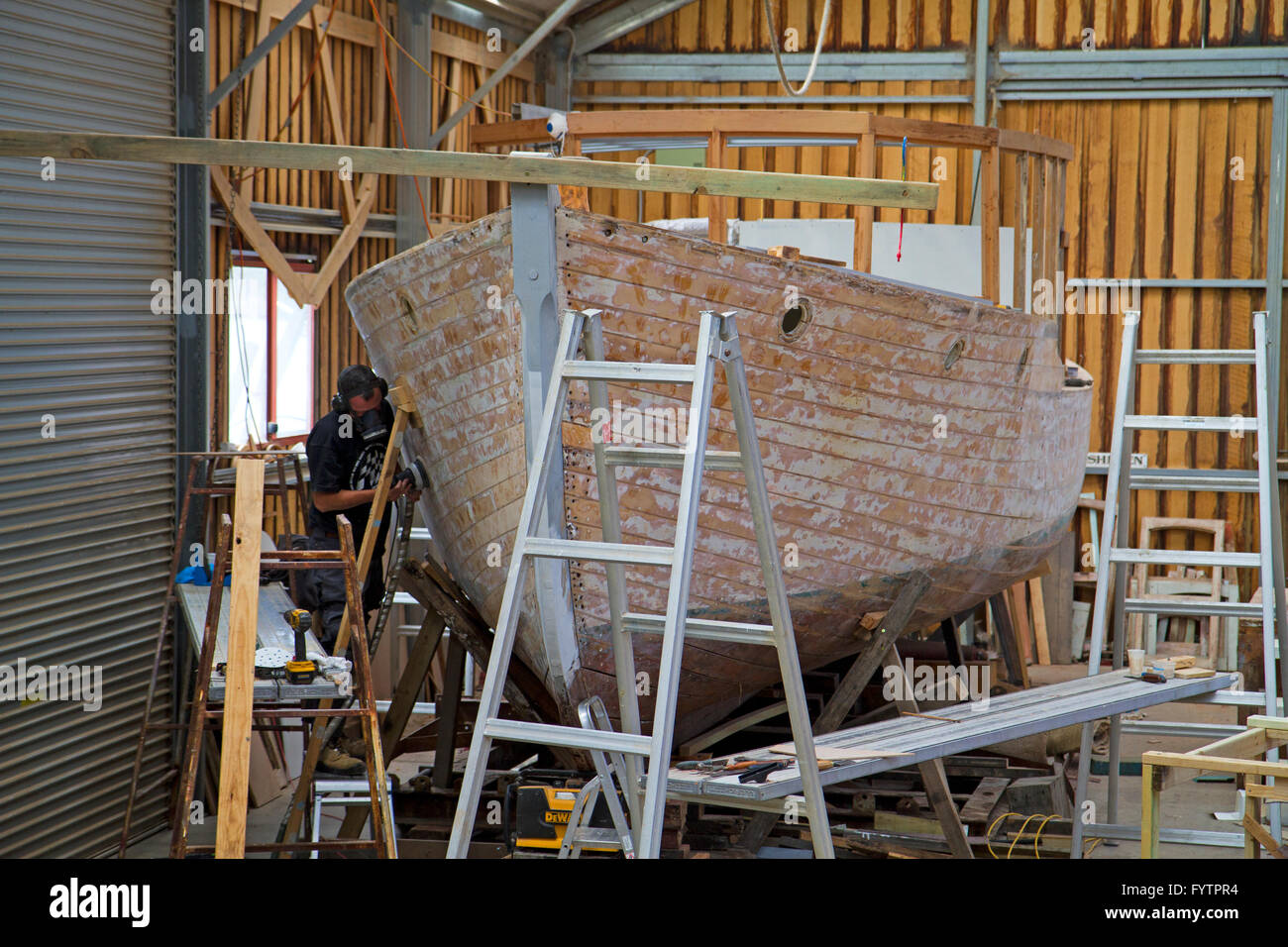 The Wooden Boat Centre Tasmania in Franklin Stock Photo Alamy